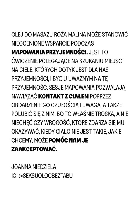 Róża-Malina - olejek do masażu ciała
